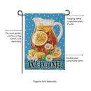 Sweet Tea Welcome Suede Garden Flag