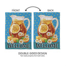 Sweet Tea Welcome Suede Garden Flag
