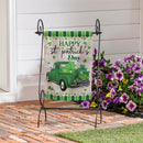 Happy St. Patrick's Day Truck Suede Garden Flag