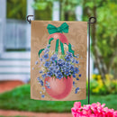 Floral Easter Egg Suede Garden Flag