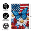 Patriotic Butterfly Suede Garden Flag