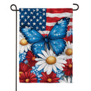 Patriotic Butterfly Suede Garden Flag