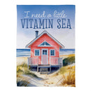 A Little Vitamin Sea Suede Garden Flag