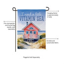 A Little Vitamin Sea Suede Garden Flag