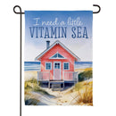 A Little Vitamin Sea Suede Garden Flag