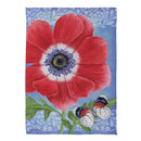 Intricate Poppy Suede House Flag