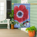 Intricate Poppy Suede House Flag