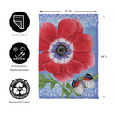 Intricate Poppy Suede House Flag