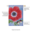 Intricate Poppy Suede House Flag