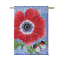 Intricate Poppy Suede House Flag