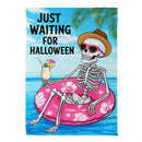 Just Waiting for Halloween Suede House Flag