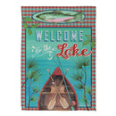 Welcome To The Lake Suede House Flag