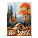 Go Wild Camping Suede Flag Garden