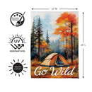 Go Wild Camping Suede Flag Garden