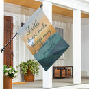 Simple Blessings Keep The Faith Suede Flag House