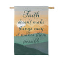 Simple Blessings Keep The Faith Suede Flag House