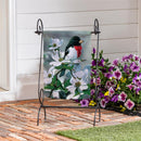 Grosbeak On Dogwood Suede Garden Flag