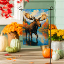 Autumn Moose Suede Flag Garden