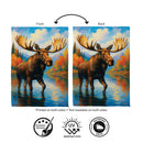 Autumn Moose Suede Flag Garden