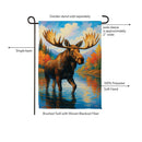 Autumn Moose Suede Flag Garden