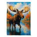 Autumn Moose Suede Flag House