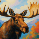Autumn Moose Suede Flag House