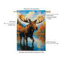 Autumn Moose Suede Flag House