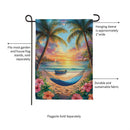 View Of Paradise Suede Garden Flag