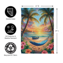 View Of Paradise Suede Garden Flag