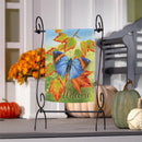 Blue Fall Beauty Suede Flag Garden