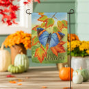 Blue Fall Beauty Suede Flag Garden