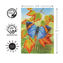Blue Fall Beauty Suede Flag Garden