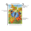 Blue Fall Beauty Suede Flag Garden