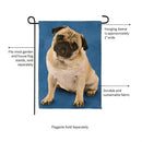 Camera Day Dogs, Pug Suede Garden Flag