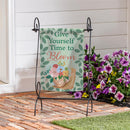 Cottage Garden Snail Bloom Suede Garden Flag