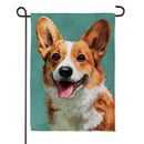 Camera Day Dogs, Corgi Suede GardenFlag