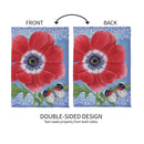 Intricate Poppy Suede Garden Flag