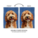 Pet Central Photo Dogs, Goldendoodle Suede House Flag