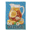 Sweet Tea Welcome Suede House Flag