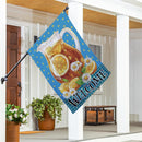 Sweet Tea Welcome Suede House Flag