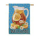 Sweet Tea Welcome Suede House Flag