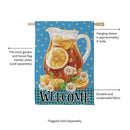 Sweet Tea Welcome Suede House Flag