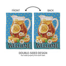 Sweet Tea Welcome Suede House Flag