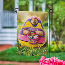 Egg Groundhog Suede Garden Flag