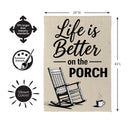 Life Is Better Suede Flag House