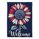 Patriotic Vibrant Sunflower Suede House Flag