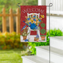 Floral Chair Suede Garden Flag