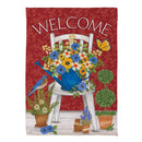 Floral Chair Suede Garden Flag