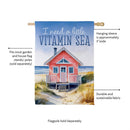 A Little Vitamin Sea Suede House Flag