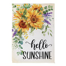 Hello Sunshine Sunflower Suede House Flag